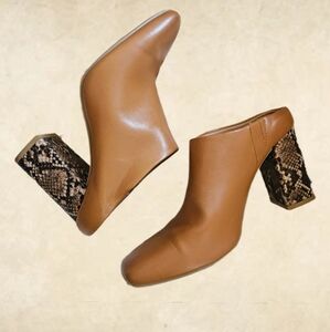 Women's Cognac Paula Memory Foam Mule Heels A New Day Size 9